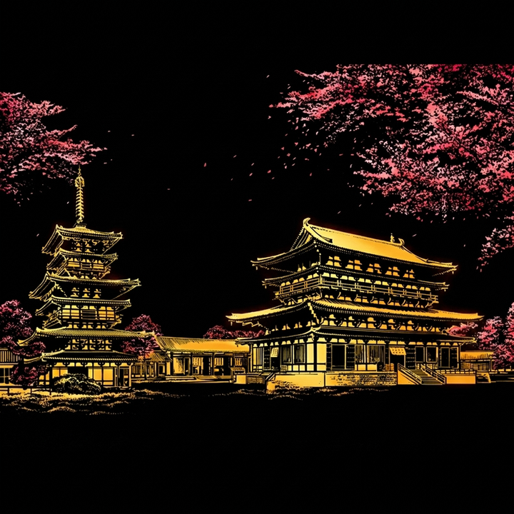 Cherry Blossoms — the finished artwork
