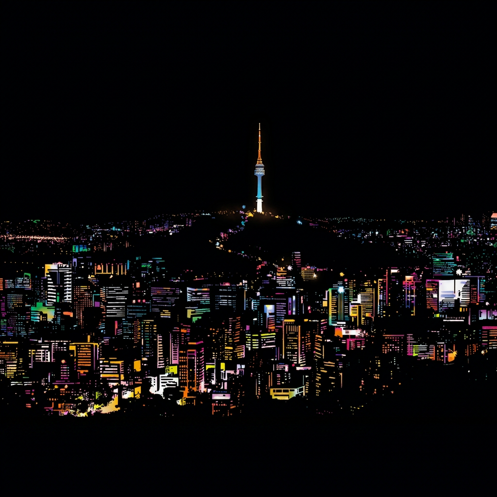 Seoul scratch-art design