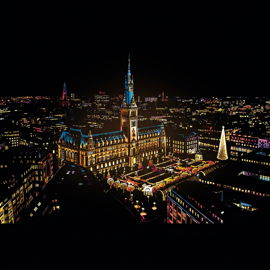 Hamburg scratch-art design