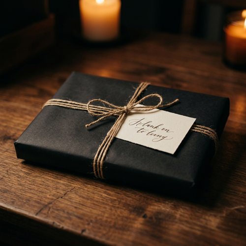 Gift wrap and note