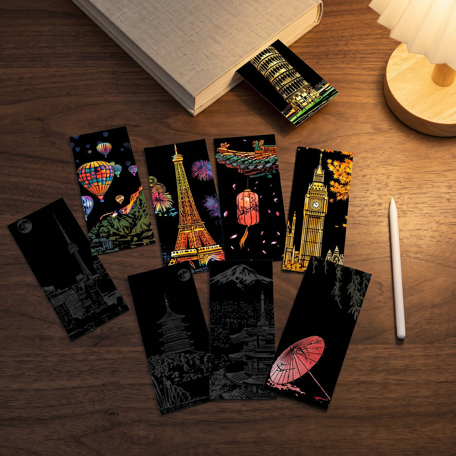 The Pocket Set, twelve scratch bookmarks