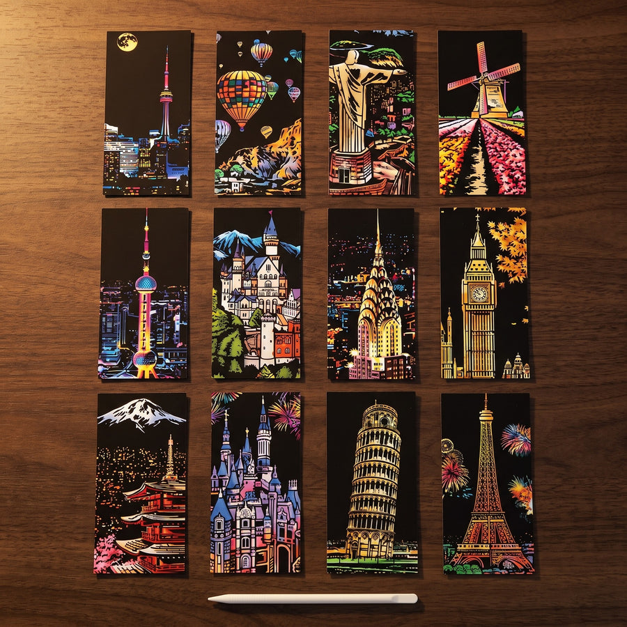 The Pocket Set, twelve scratch bookmarks